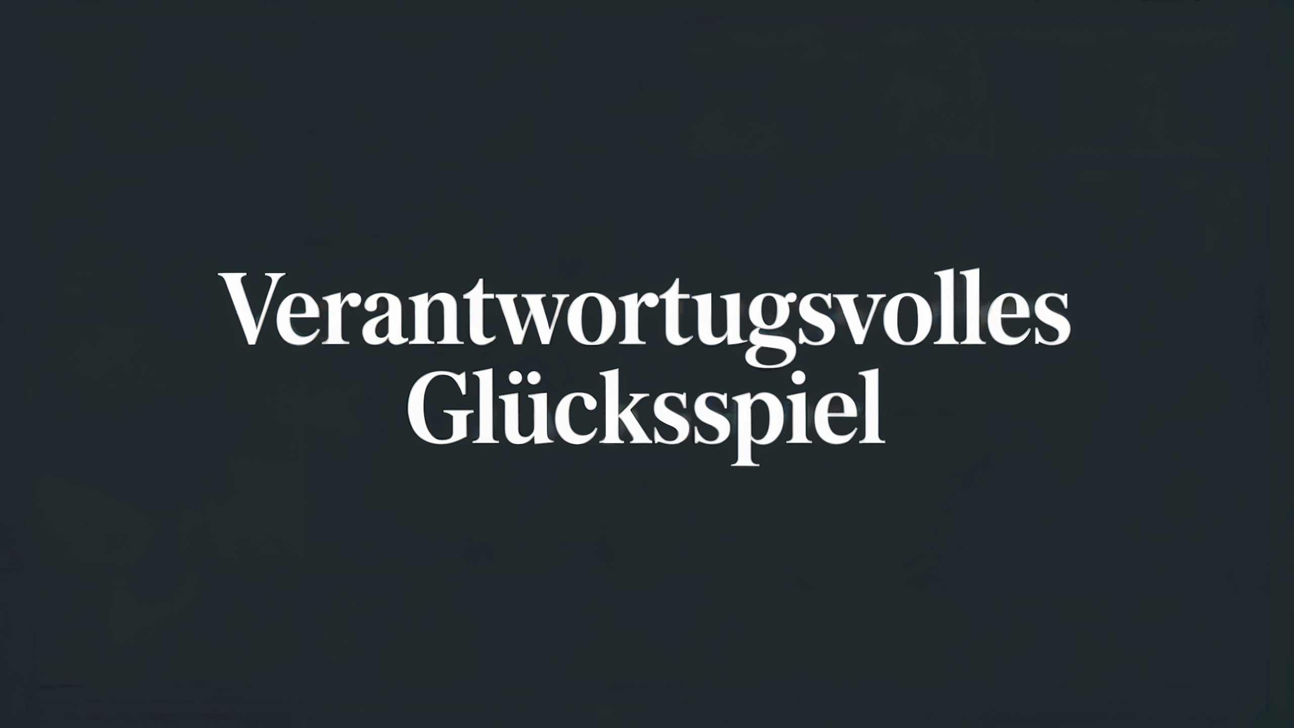 Verantwortungsvolles Glücksspiel